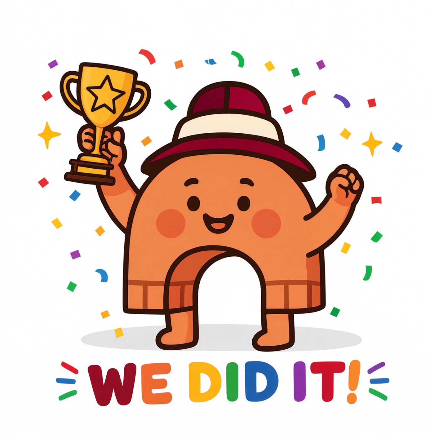 Dahree mascot celebrating a successful launch